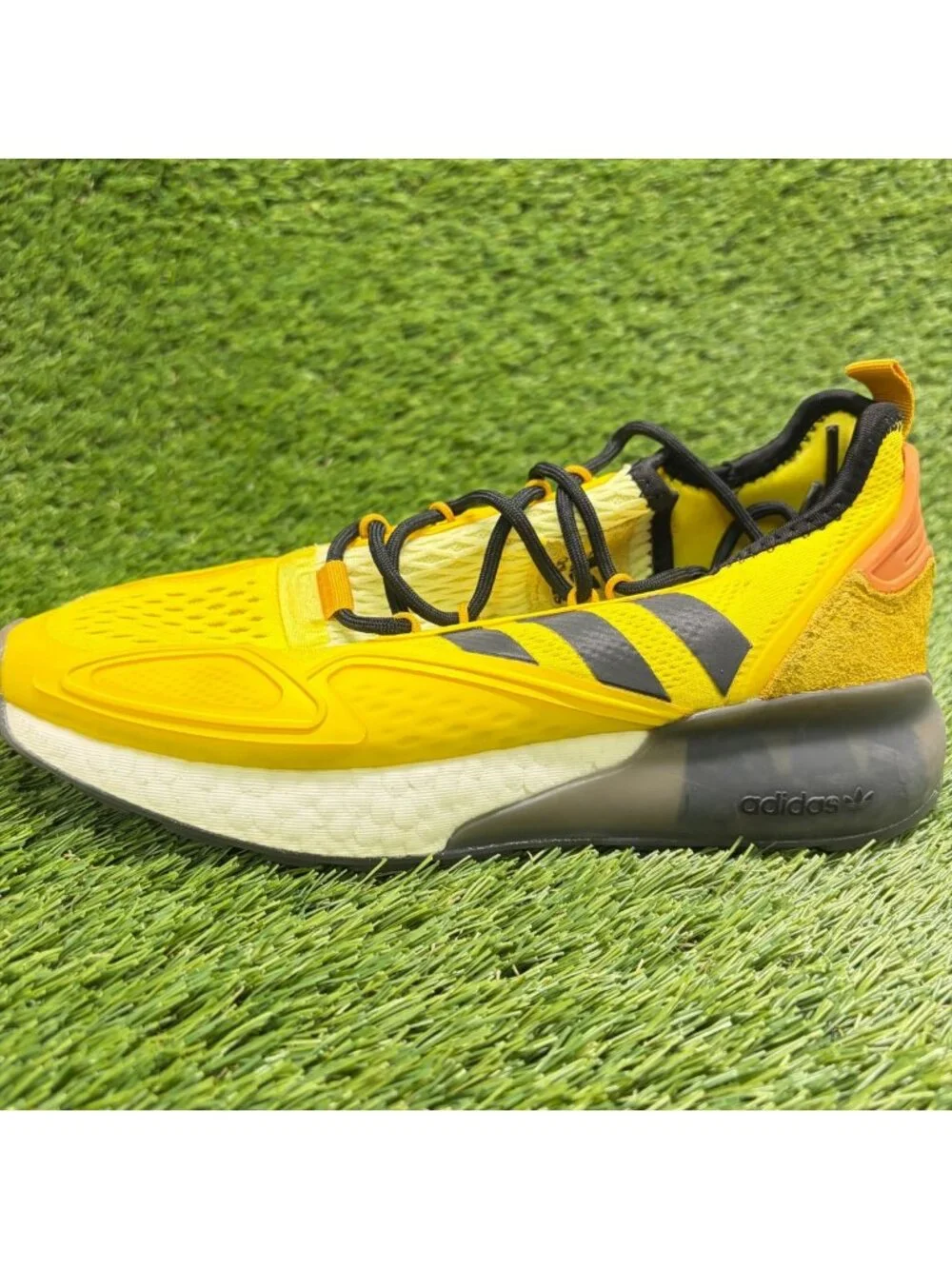 Adidas Ninja ZX 2K Boost Boys Size 5.5Y Yellow Athletic Running Shoes Sneakers